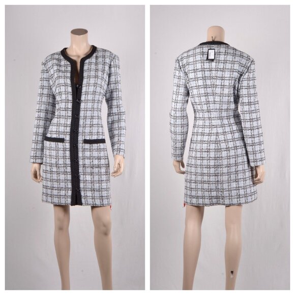 maje Rizuli Plaid Tweed Mini Dress - Picture 3 of 5